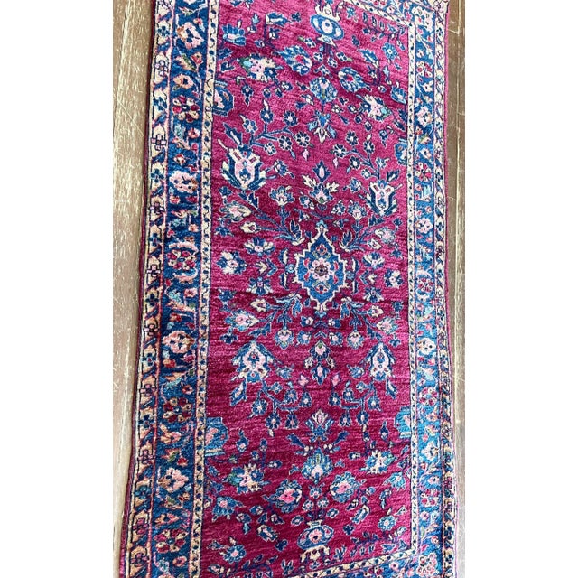 Red Antique Persian Sarouk Mohajeran Rug For Sale - Image 8 of 10