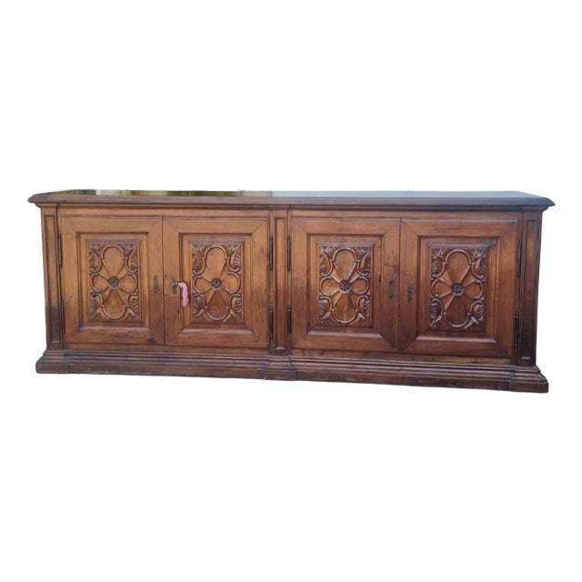 18th Century Turin Villa Walnut Sideboard For Sale