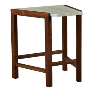 Edward Wormley Travertine Wedge Side Table for Dunbar