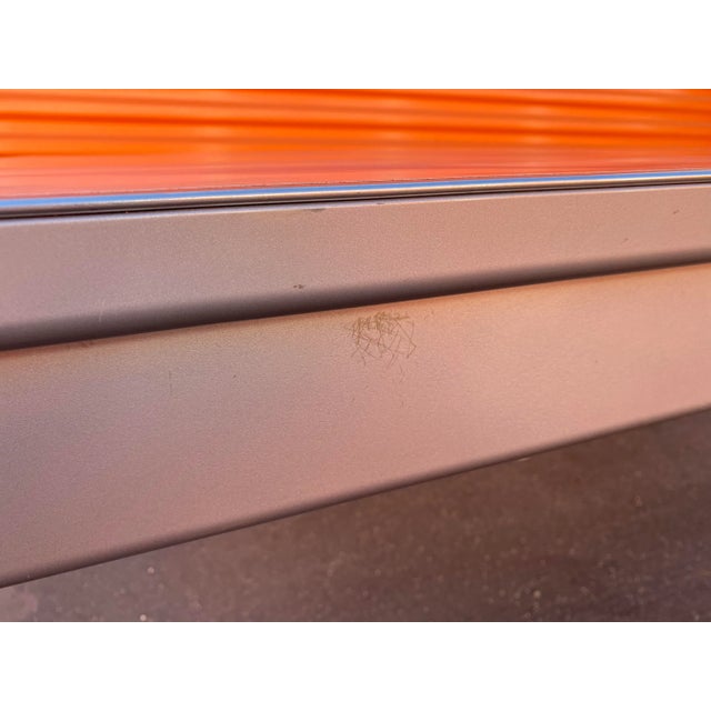 Metal Vintage Mid-Century Modern Steelcase Metal Writing Desk For Sale - Image 7 of 11