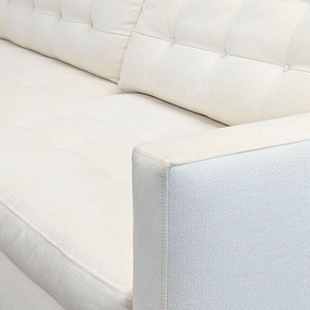 Crate and Barrel Petrie Modern 3-Seat Sofa - Cream Upholstery For Sale In San Francisco - Image 6 of 10