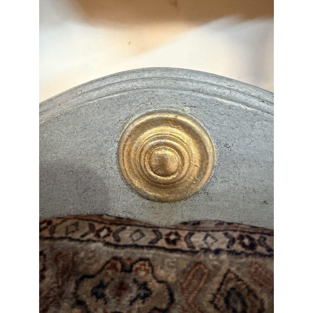 Wood Vintage American William & Mary Style Painted Cabinet, 1930s For Sale - Image 7 of 10