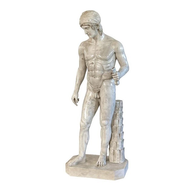 Greek Hero, 1990s, Marble For Sale - Image 4 of 6