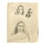 David Adickes Double Sided Early Modern Black & White Figurative Pencil Drawing Study of Doris, Mid 20th Century For Sale - Image 4 of 11