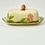 Rose Mid 20th Century Americana Boho Chic Franciscan Desert Rose Covered Butter Dish, Rose Finial For Sale - Image 8 of 12