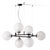 Modern Constellation Chandelier in Black Metal & Glass from Cassina For Sale