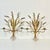 1950s Vintage Italian Hollywood Regency Wheat Sheaf Candle Holder Sconces - A Pair, 2 Arm For Sale - Image 4 of 17