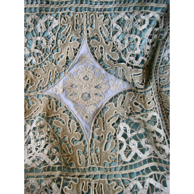 Mid 19th Century Mid 19th Century French Napoleon III Castel Size Lace Curtains For Sale - Image 5 of 16