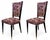 Elegant set of six Italian Mid-Century dining chairs, circa 1960's, distinguished by their tall, slender proportions and...