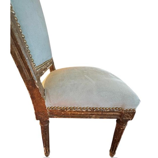 Circa 1860 French Louis XVI Boudoir Chair For Sale - Image 4 of 13