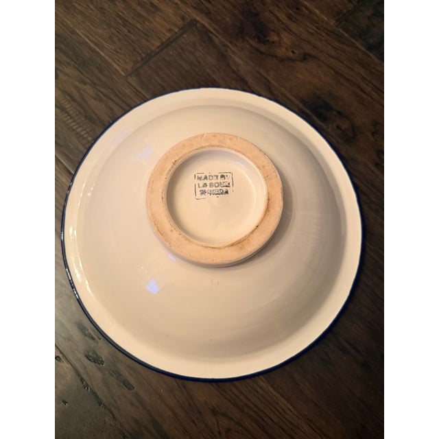 1980s AHand-Painted Tunisian Ceramic Tebsi Pedestal Serving Bowl For Sale In Jacksonville, FL - Image 6 of 6