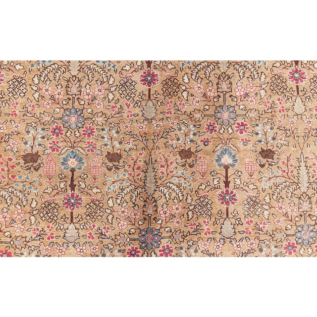 Textile Terracotta Antique Persian Tabriz Rug For Sale - Image 7 of 9