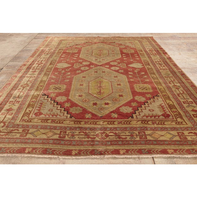 Vintage Turkish Oushak Rug, 05'04 X 08'00 For Sale - Image 9 of 10
