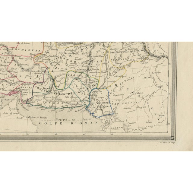 Antique Map of Iran Afghanistan & Central Asia, 1850 For Sale - Image 5 of 9