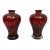 1970s Red Goldstone Murano Glass Vases - A Pair For Sale