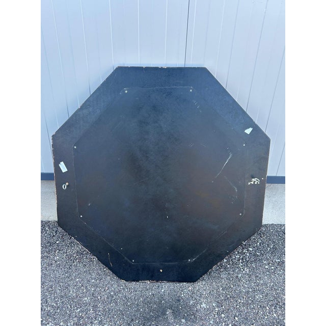 Octagonal Red Lacquered Mirror by Jean Claude Mahey, 1970s For Sale - Image 10 of 12