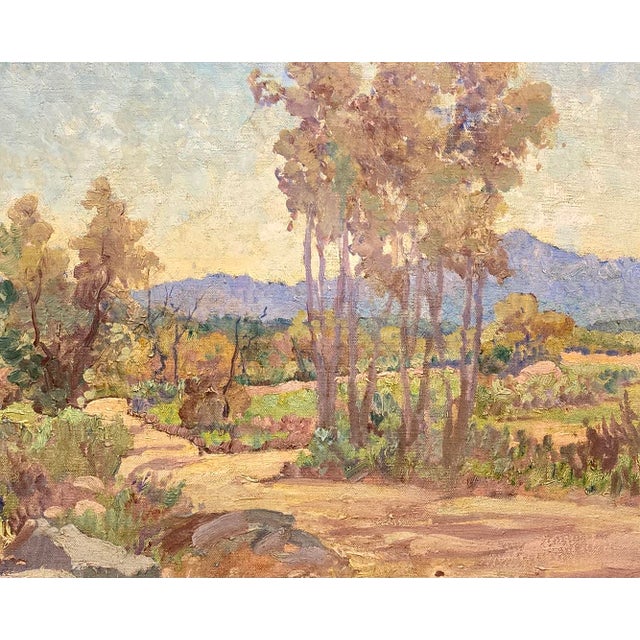 1920s Charles Fries -Plein Air Landscape in Alpine Near San Diego -1927 Oil Painting For Sale - Image 5 of 11