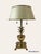 Vintage Polished Brass Pineapple Lamp With White Metal Shade For Sale - Image 9 of 10