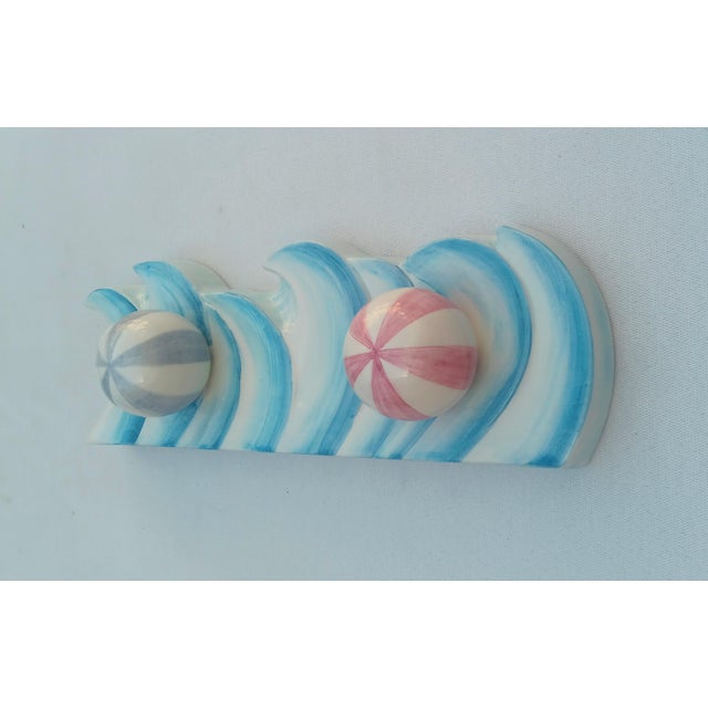 Ceramic Wall Coat Rack by Mario Dalla Gassa for Nove Italy, 1980s For Sale - Image 3 of 8