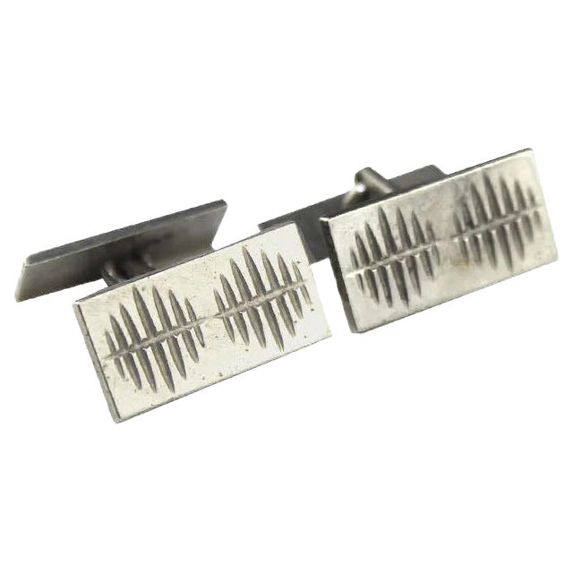 Silver Gilt Cufflinks, 1960s, Set of 2 For Sale