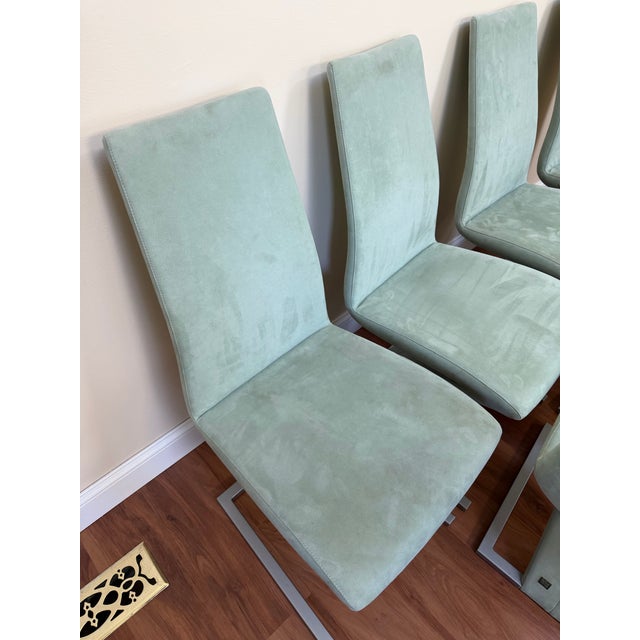 Textile Rolf Benz 7800 Cantilever Dining Chairs Set For Sale - Image 7 of 11