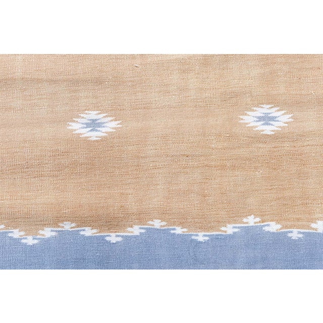 Doris Leslie Blau Vintage Indian Dhurrie Cream Beige Flatweave Cotton Carpet For Sale In New York - Image 6 of 11