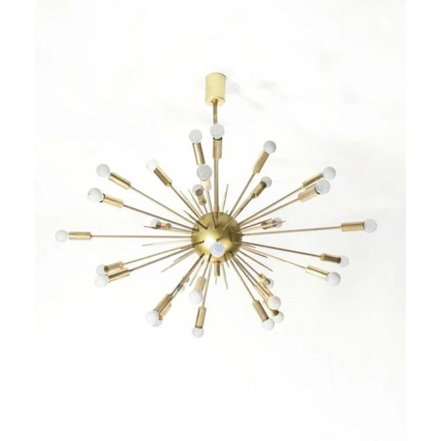 Stilnovo 24-Light Sputnik Chandelier in Brass from Stilnovo, 1950s For Sale - Image 4 of 4
