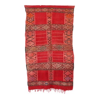 Moroccan Handmade Kilim Rug - 5'6" X 9'6" Ft For Sale