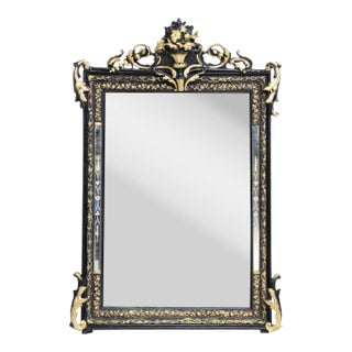 19th Century French Napoleon III Period Wall Mirror - Signed Jb Paris For Sale