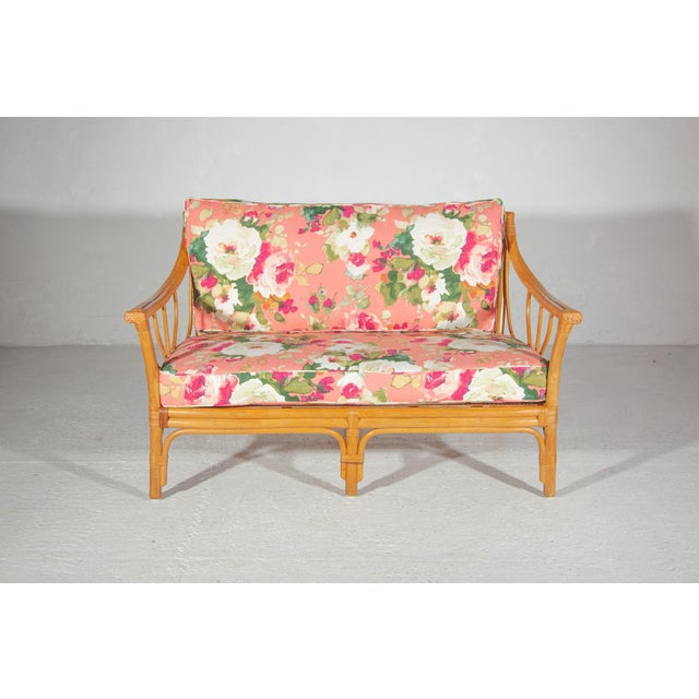 Mid-Century Modern Italian Two-Seater Sofa in Bamboo, 1960 For Sale - Image 3 of 10