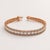 10k Rose Gold 4-7/8 CTTW Natural Round & Baguette Diamond Bracelet, 8 In For Sale - Image 4 of 7