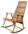Mid-Century German Rattan Rocking Chair from Deutschen Werkstätten Hellerau, 1960s For Sale