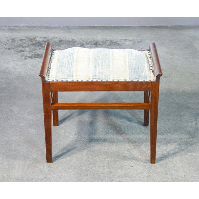 Italian Oak Wood Stool, 1940s For Sale - Image 13 of 14