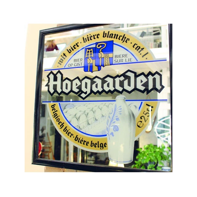 Industrial Hoegaarden Mirror Sign, 1960s-1970s For Sale - Image 3 of 5
