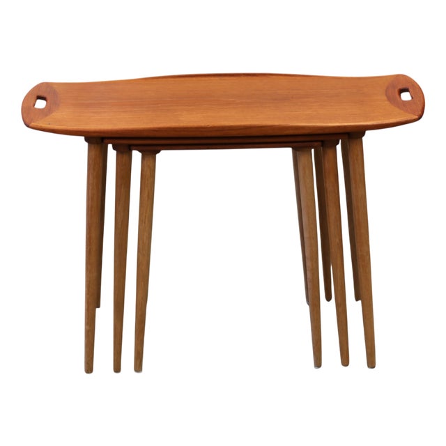 Teak Nesting Tables by Jens Harald Quistgaard, 1960s, Set of 3 For Sale