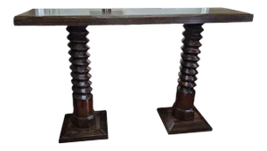 19th Century French Provincial Wine Press Screw Console Table