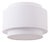 Coronado 18" Flush Mount by Nova - Modern Satin Nickel Steel, Double Drum White Linen Shade, Dimmable Elv, Ideal for Hallway Bedroom For Sale
