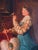 Mid 19th Century Portrait of a Lady Holding a Bird French Oil Painting Alfred Henri Darjou For Sale - Image 5 of 17