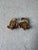 Mid 20th Century Vintage Gold-Tone Textured Cluster Clip-on Earrings For Sale - Image 5 of 5