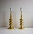 Pair of large brass table lamps in "stacked ball" design from Frandsen Denmark. Mid-century Hollywood Regency from the...