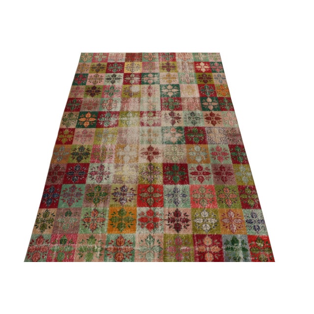 From a venerated Turkish designer, a 6x10 vintage rug of the 1960s—now joining our Mid Century Pasha collection. The boho...