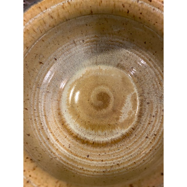 Ceramic Gulf Coast Artist Charles Smith Sgraffito Studio Pottery Bowl With Fish Motif For Sale - Image 7 of 8