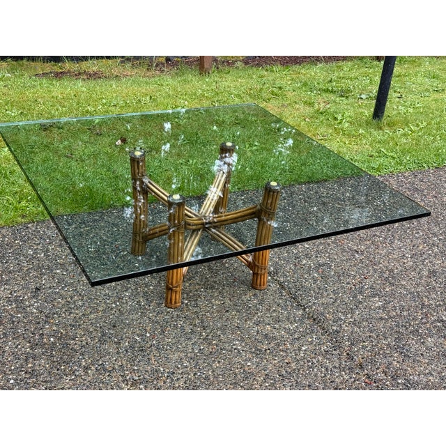 1970s Vintage 1970s McGuire Style Bamboo Organic Coffee Table For Sale - Image 5 of 8