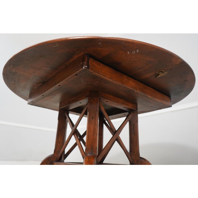Guy Chaddok Round Distressed Dining Room Table For Sale - Image 12 of 18