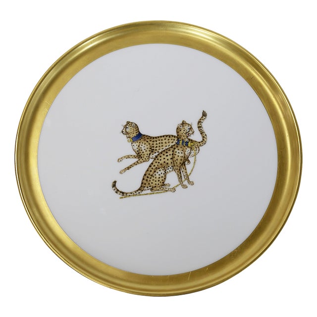 Decorative Porcelain Plate by Porcelaine De Paris, 1980s For Sale