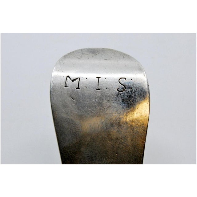 Silver Soup Ladle with Crimped Handle For Sale - Image 3 of 7