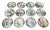 Vintage Set of 12 Japanese Style Decorative Plate featuring High Quality Jingdezhen Porcelain and Traditional Geisha &...
