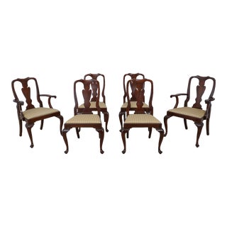 Set of 6 Henkel Harris Model 110 Mahogany Dining Room Chairs For Sale