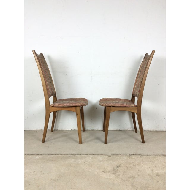 Set of 6 Mid Century Modern Dining Chairs With Vintage Upholstery For Sale - Image 11 of 18