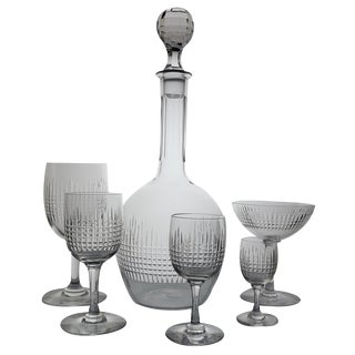 Baccarat Crystal Glass Service Nancy Model, 1920s, Set of 31 For Sale